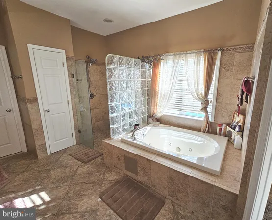 a bathroom with a shower and a sink