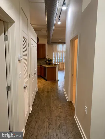 a view of a room with a chandelier
