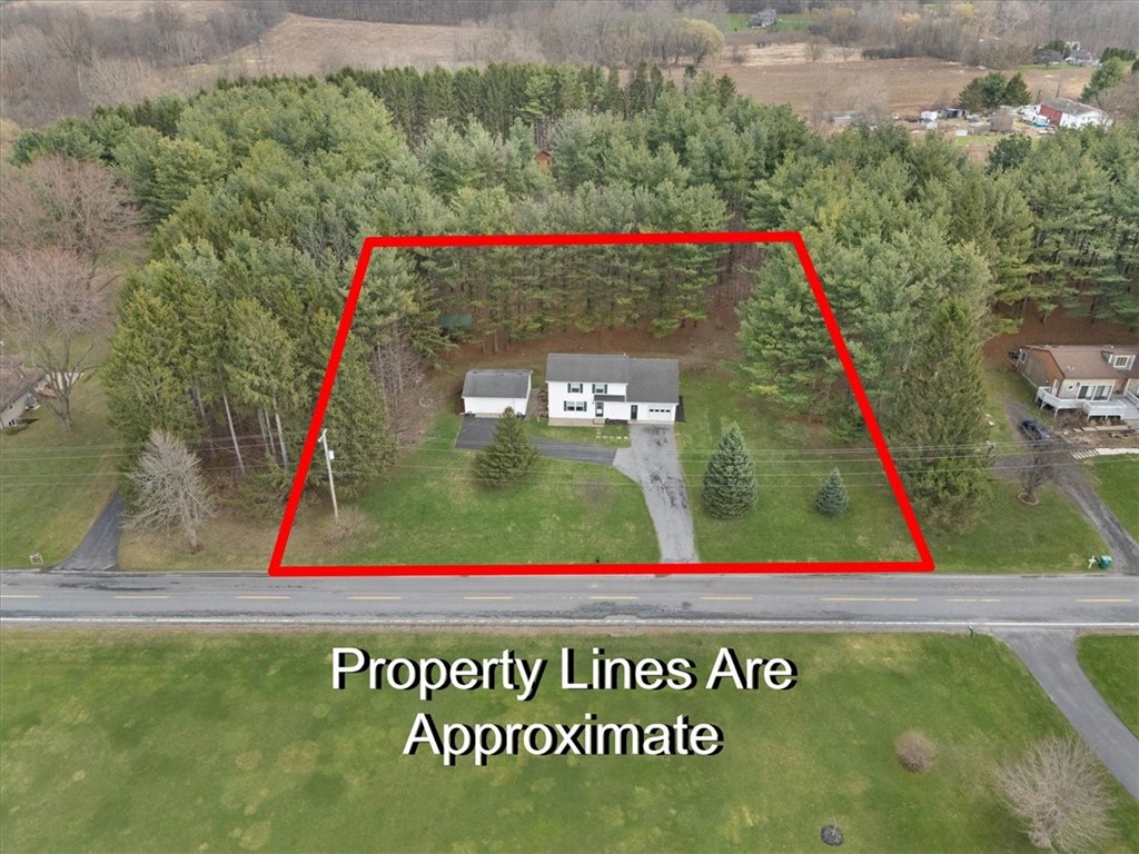 140 Budd Road Arcadia, NY 14513 - Photo 49 of 49 Property Boundry Lines in red.
