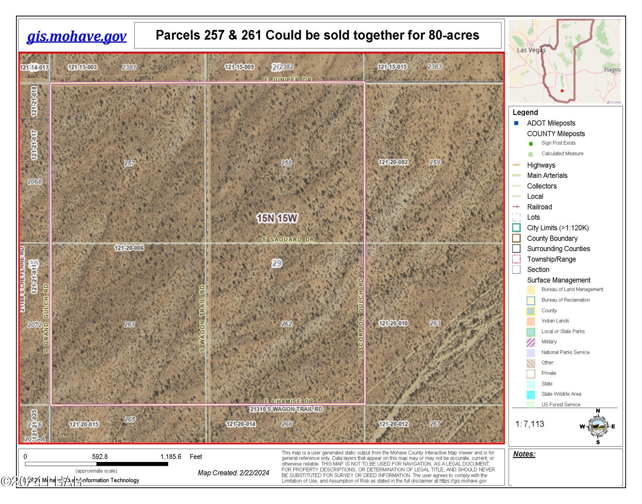 261 South Wagon Trail Road Yucca, AZ 86438 - Photo 4 of 43 Parcel 261 & 257 / $39K each 80-acres