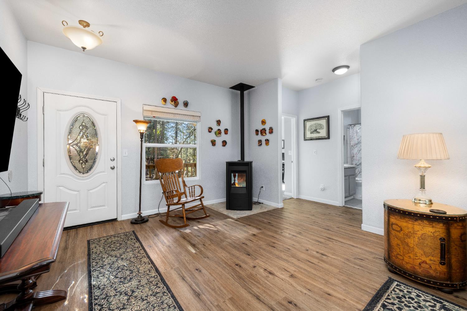 6843 Log Cabin Lane Placerville, CA 95667 - Photo 13 of 49 a view of a workspace with furniture and a window