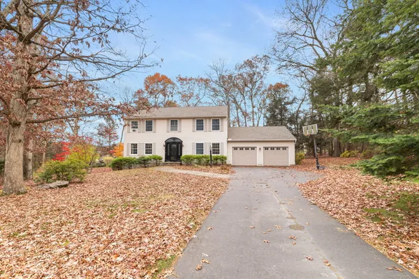 front view of a house with a street