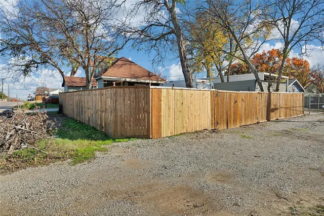 a backyard of a house