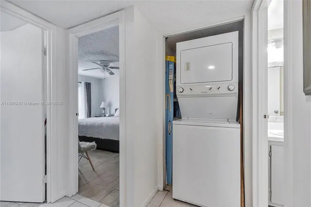 a view of a bedroom from a hallway