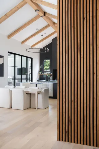 a view of a patio with a table and chairs