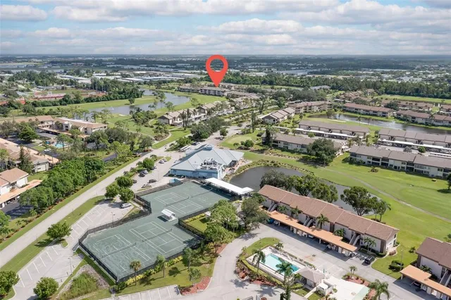 a view of a terrace with a bench