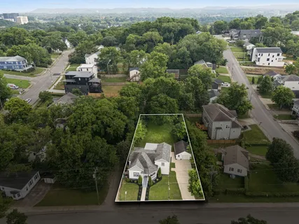 an aerial view of multiple house