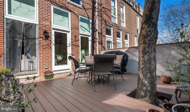 a deck view with patio