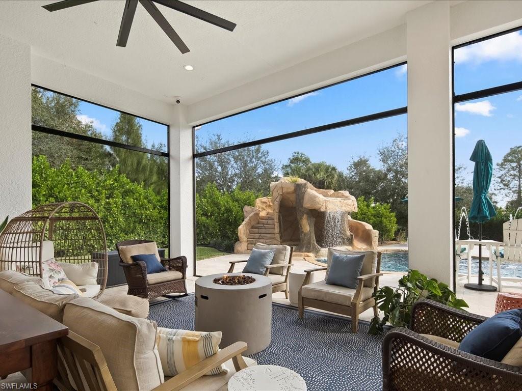 2590 2nd Street Northwest Naples, FL 34120 - Photo 38 of 49 The screens were all recently replaced with picture screens allowing unobstructed views of the backyard activities.