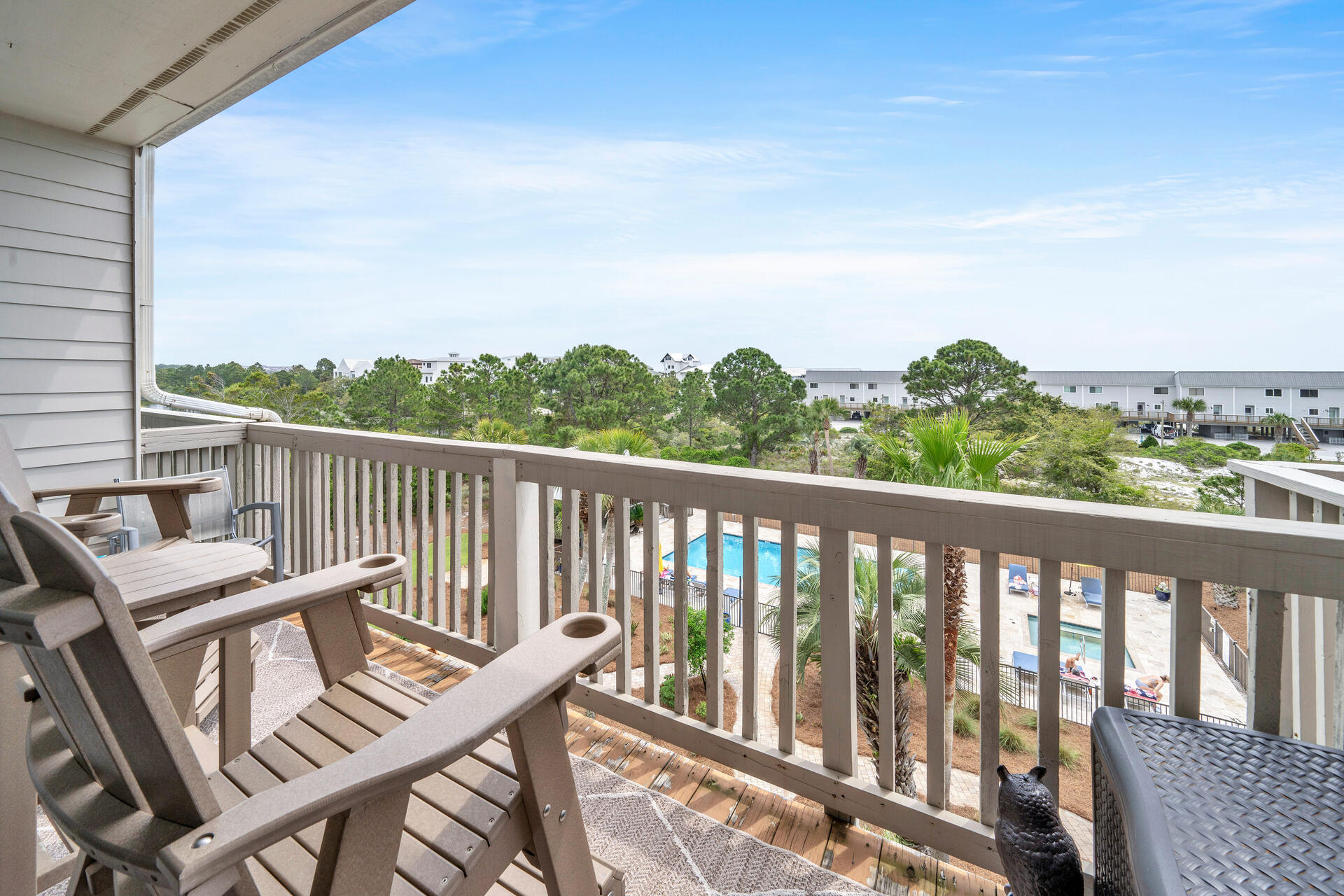 145 Beachfront Trail, Unit 303A Santa Rosa Beach, FL 32459 - Photo 19 of 38 a view of a balcony with chairs