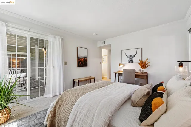 a bathroom with a tub a potted plant and a shower