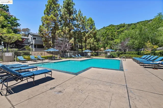 a view of a park with slide