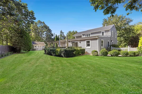 a house view with a garden space