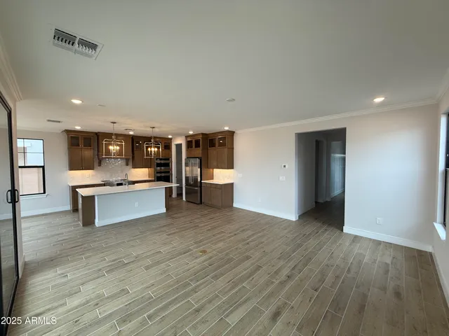 a picture of a bench in front of a building