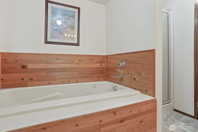 closeup of a bathtub in a bathroom