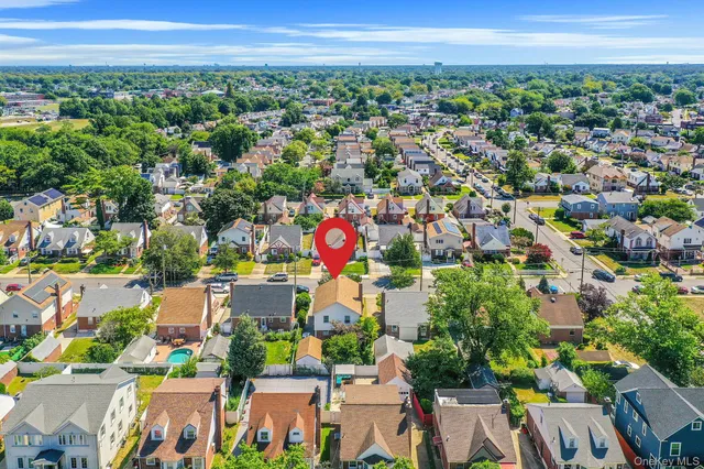 an aerial view of a city