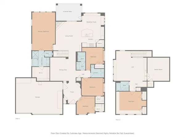 an aerial view of a kitchen