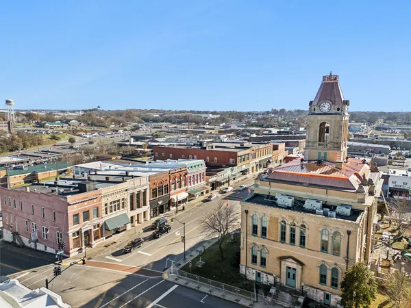 a view of mountain view with lots of trees