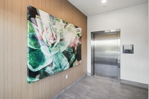 view of a painting on the wall in a room