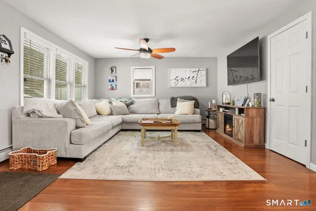 an aerial view of multiple house