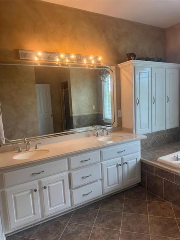 865 Morgan Valley Road Rockmart, GA 30153 - Photo 18 of 30 a bathroom with a granite countertop double vanity sink and a mirror