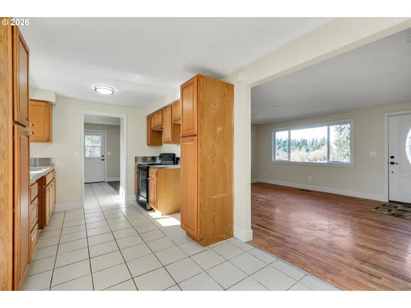 a view interior of residential house with wooden floor