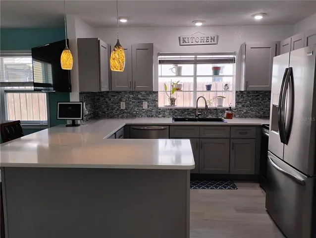 a living room with furniture and a couch