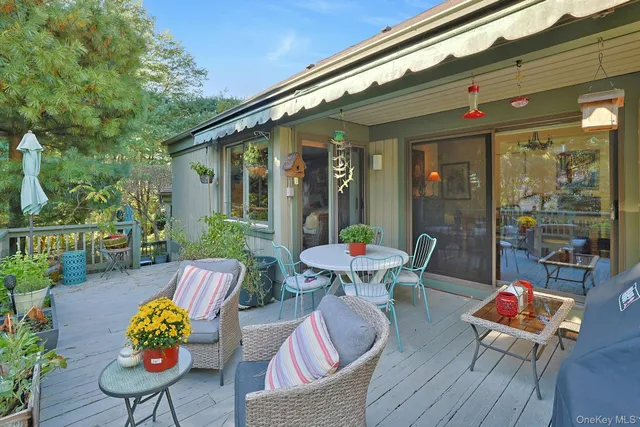 a outdoor living space with furniture