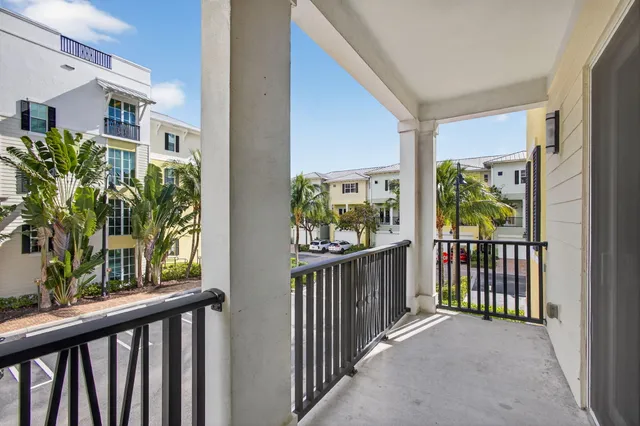 a front view of a multi story building