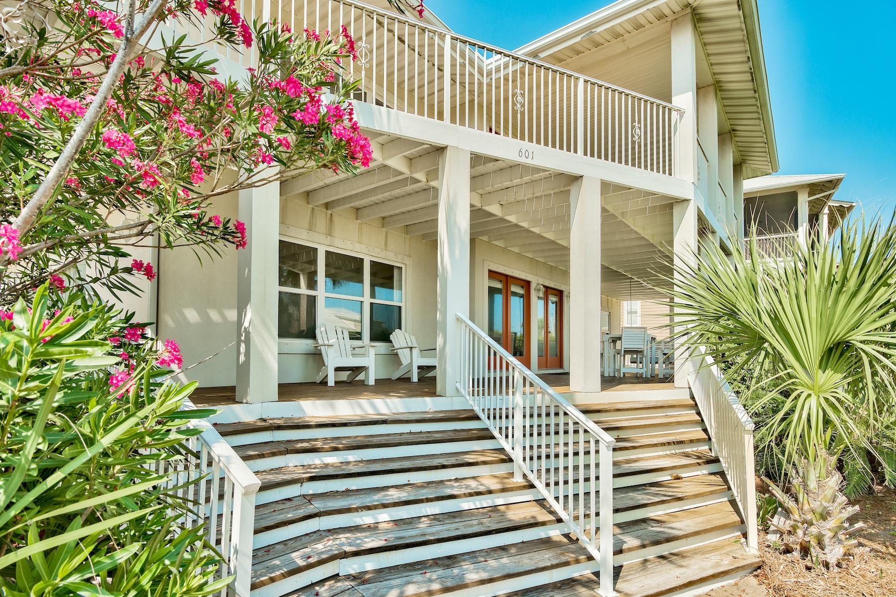 601 Blue Mountain Road Santa Rosa Beach, FL 32459 - Photo 4 of 51 a balcony view with flowers and flowers
