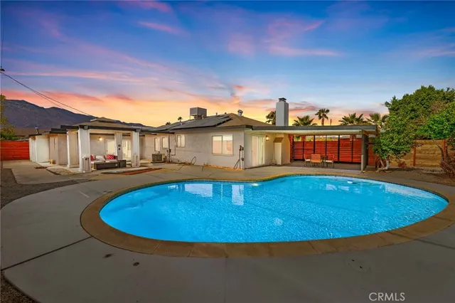 a view of a house with a patio