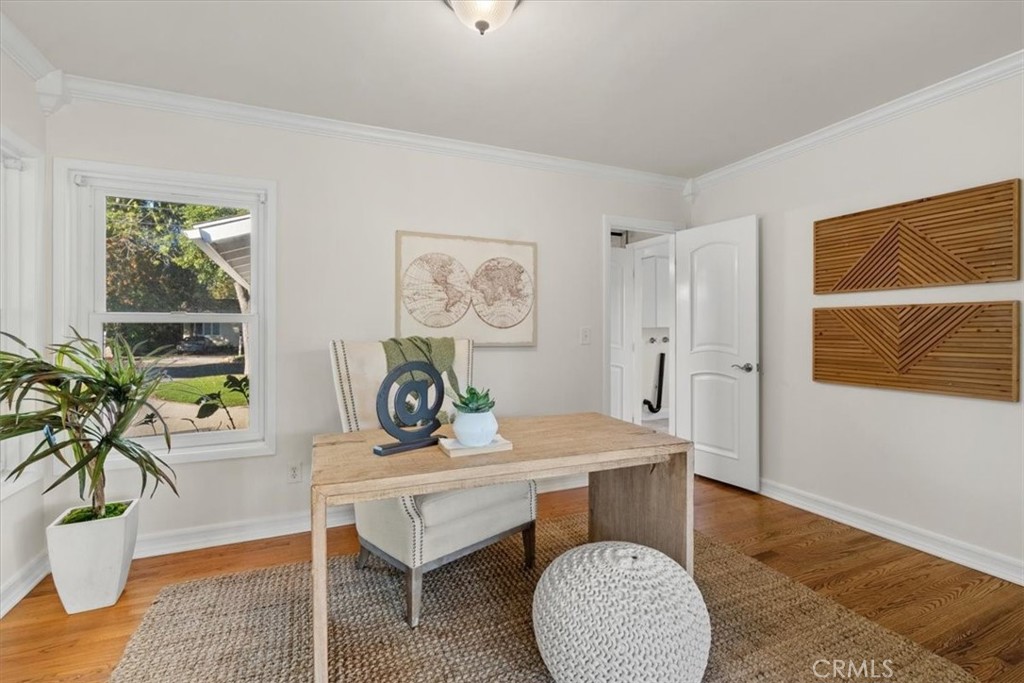54 Ranchview Road Rolling Hills Estates, CA 90274 - Photo 16 of 60 a dining room with furniture and wooden floor
