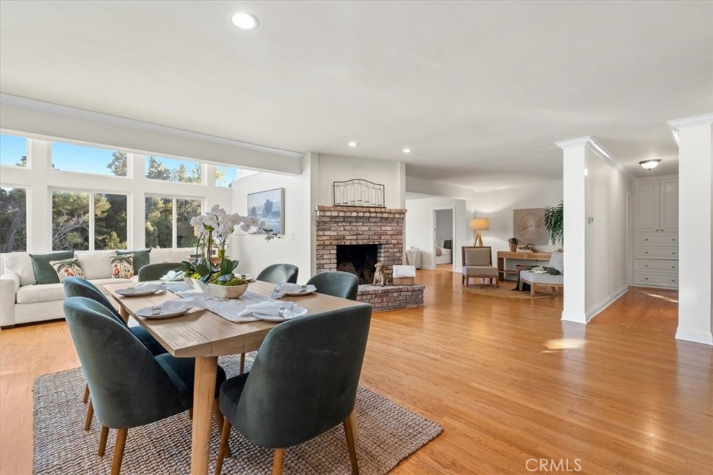 54 Ranchview Road Rolling Hills Estates, CA 90274 - Photo 7 of 60 a view of a dining room with furniture window and wooden floor