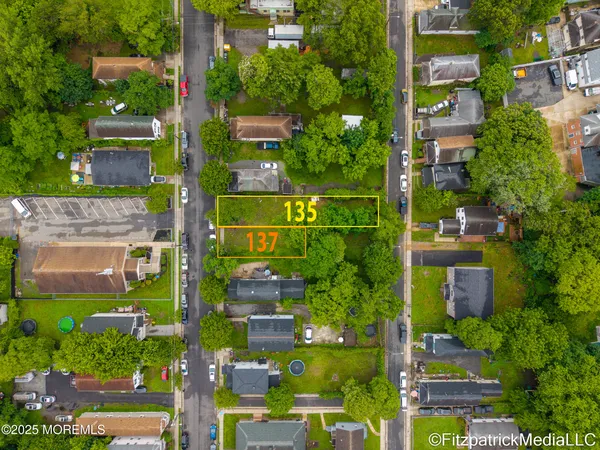 an aerial view of multiple house