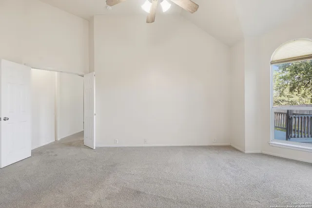 an empty room with a window