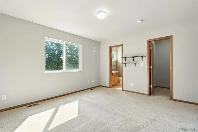 an empty room with a window