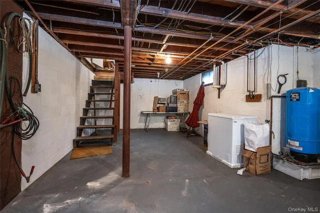 a view of a snow with trees in the background