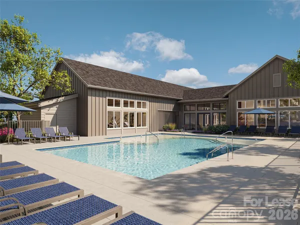 a view of a house with a swimming pool