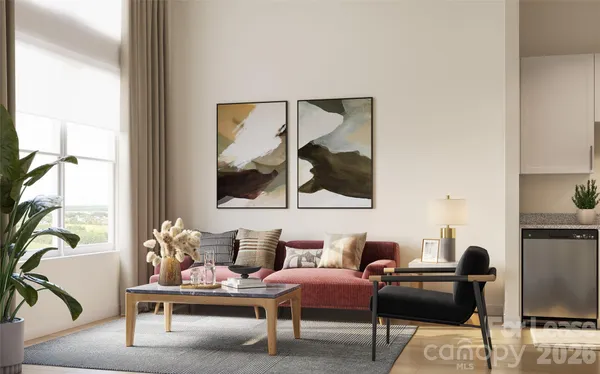 a view of a garden with plants