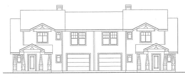 a view of a large white building