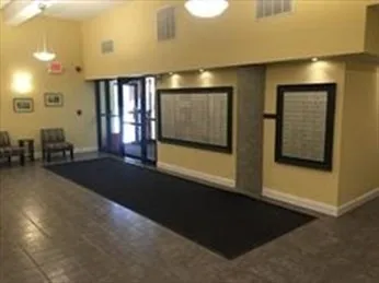 a view of gallery with living room