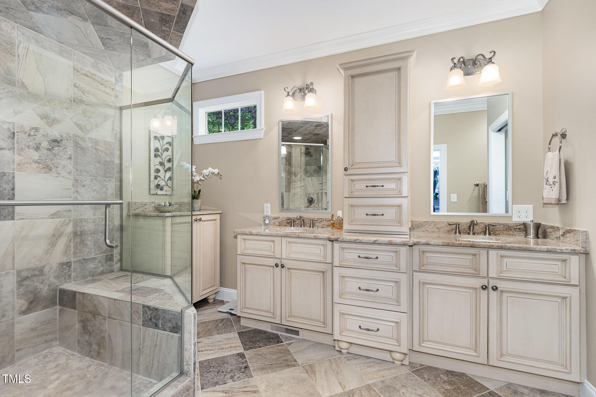 8304 Epping Forest Way Wake Forest, NC 27587 - Photo 23 of 41 a bathroom with a granite countertop sink mirror and