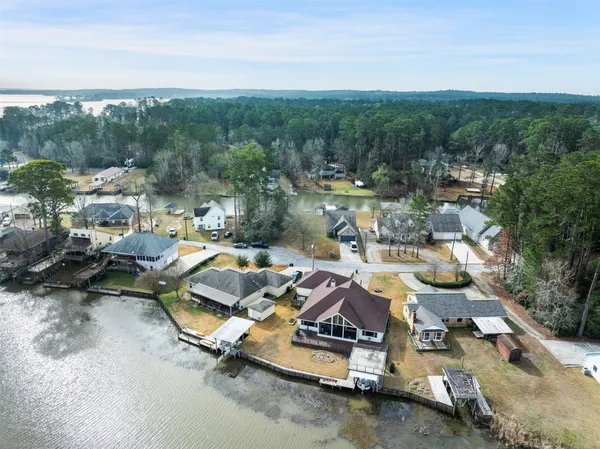 an aerial view of residential house with outdoor space