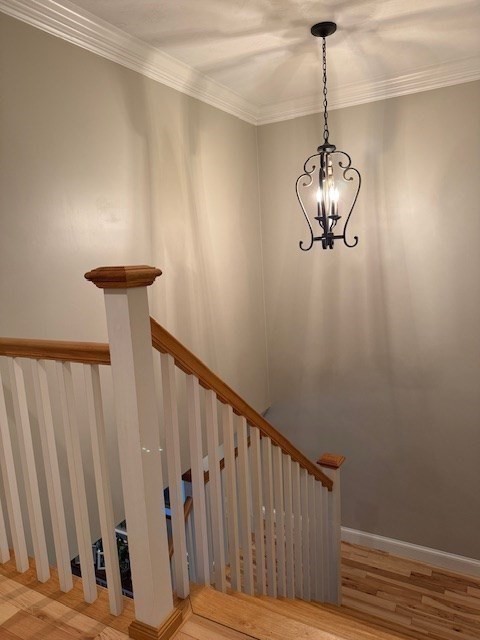 5 Deer Hill Road Oxford, MA 01537 - Photo 12 of 37 a view of a hallway with wooden floor and staircase