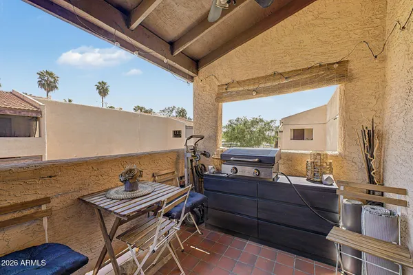 a outdoor living space with patio furniture