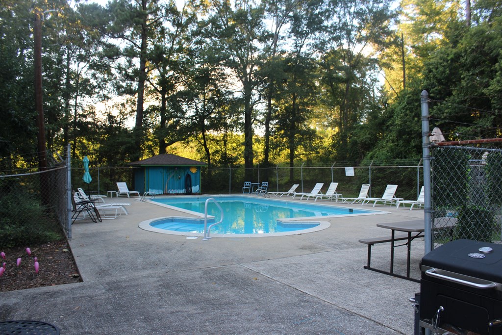 3710 Winkfield Place Columbus, GA 31909 - Photo 90 of 98 a view of backyard with swimming pool and outdoor seating