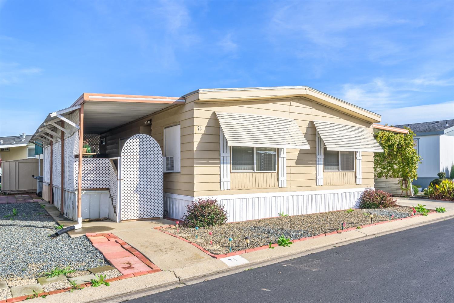 a front view of a house