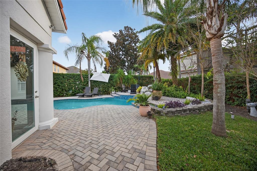 11550 Delwick Drive Windermere, FL 34786 - Photo 77 of 91 a view of a garden with a fountain