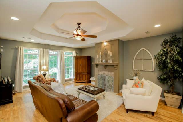 8805 Byrum Chapel Road Portland, TN 37148 - Photo 3 of 19 You will enjoy the views in the living room, also a working fireplace and beautiful tray ceiling.