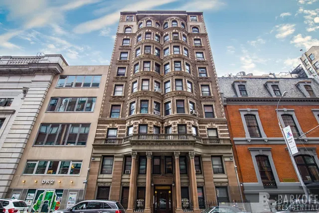 a front view of a building